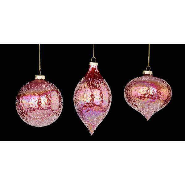 Item 171021 Beaded Glass Red Ornament