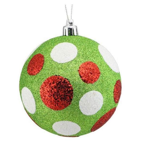 Item 171036 All Glitter Polka Dot Ball Ornament