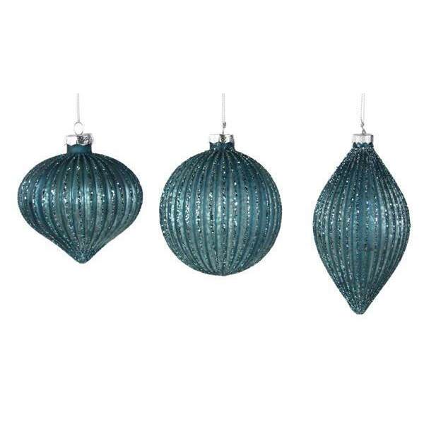 Item 171037 Antique Smoke Blue Glass Ornament