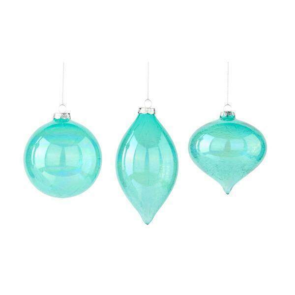 Item 171041 Icy Blue Spun Glass Ornament