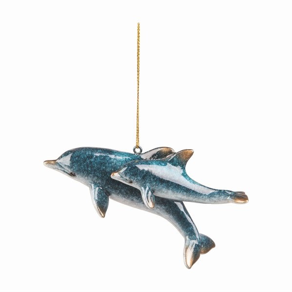 Item 177003 Cozumel Mom and Baby Dolphin Ornament