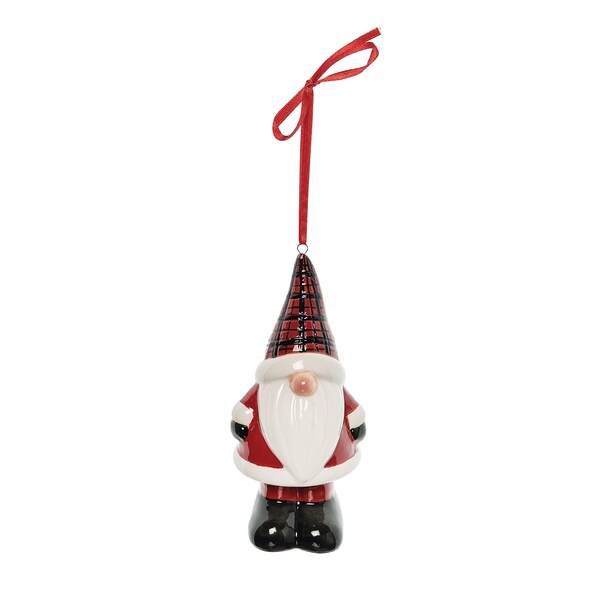 Item 177064 Plaid Gnome Ornament