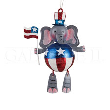 Item 177074 Patriotic Elephant Ornament
