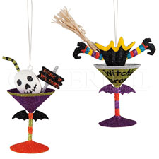 Item 177075 Witch Cocktail Glass Ornament