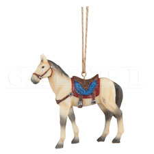 Item 177076 Saddled Cream/Gray Pony Ornament