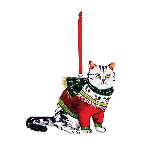 Item 177096 Sweater Cat Ornament