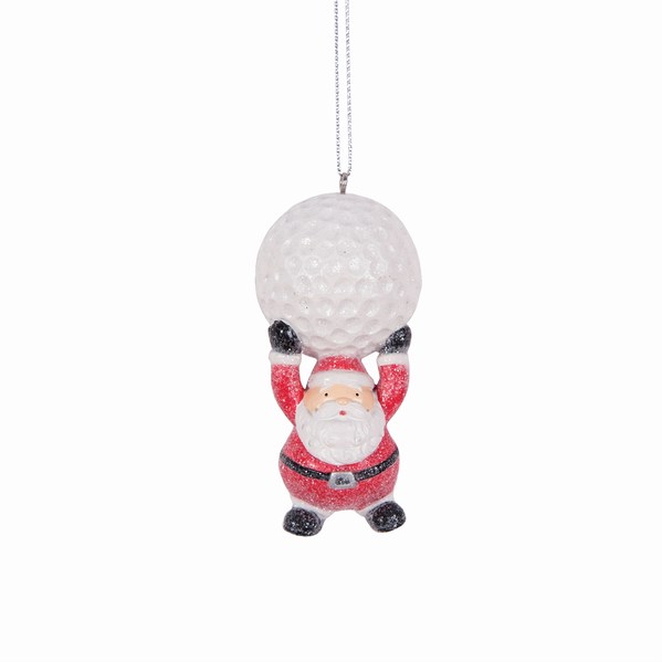 Item 177370 Golf Tee Santa Ornament