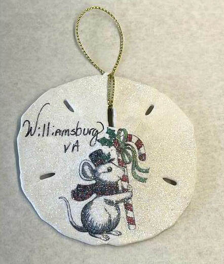 Item 185052 Mouse Sanddollar Ornament