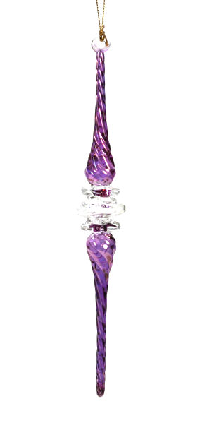 Item 186058 Purple Ms Fancy Icicle Ornament