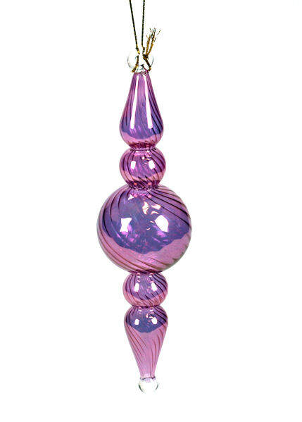 Item 186139 Purple Swirl Ball Finial Ornament
