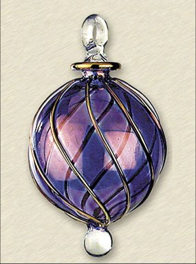 Item 186144 Purple Ball With Embedded Curves Ornament