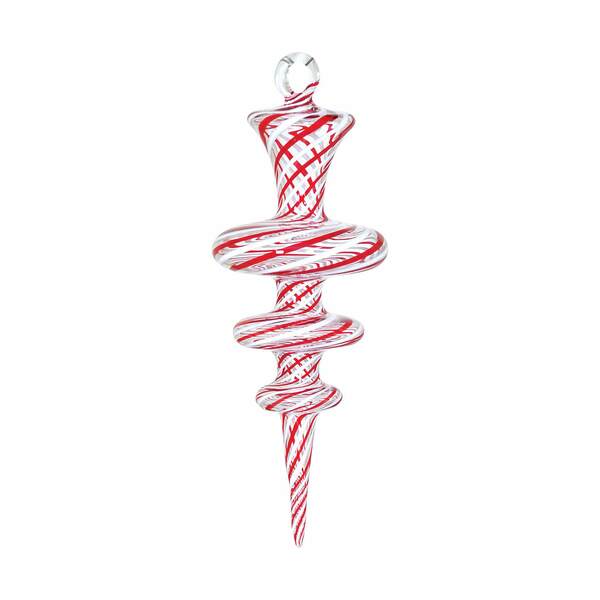 Item 186221 Red And White With Spheres Ornament