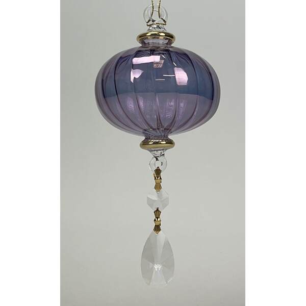 Item 186239 Purple Crystal Swirl Sphere Ornament