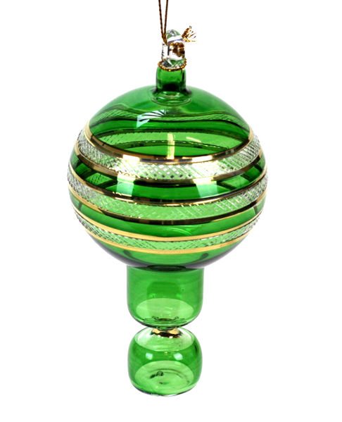 Item 186274 Christmas Green Hot Air Balloon Ornament