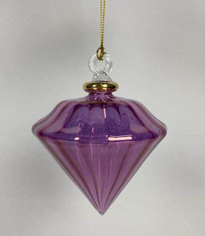Item 186278 Purple Luster Swirl Crown Ornament