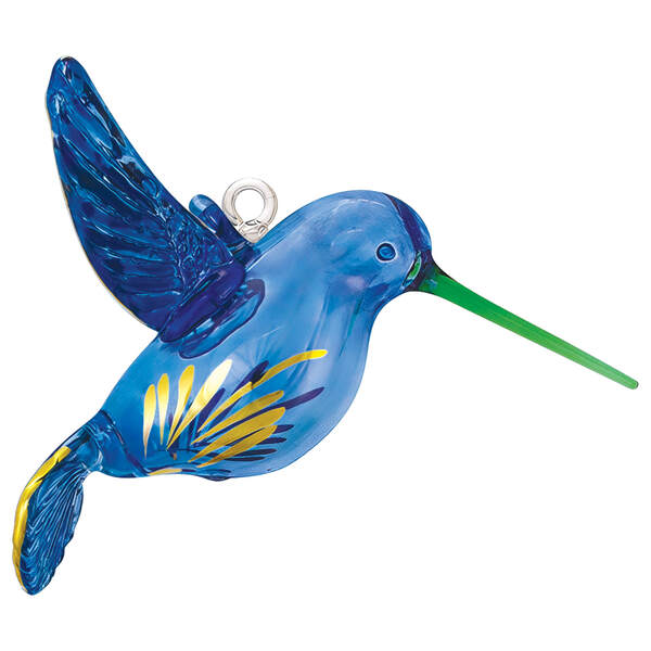 Item 186378 Luster Blue Hummingbird Ornament