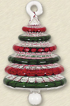 Item 186540 Striped Christmas Tree Ornament