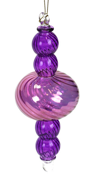 Item 186599 Purple Flat Ball With 4 Balls Scepter Ornament