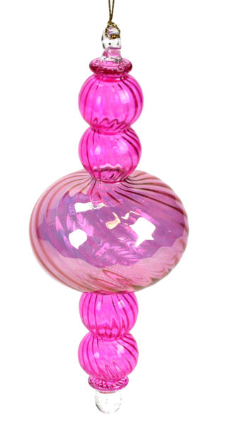 Item 186602 PINK FLAT BALL WITH 4 BALLS SCEPTER ORN