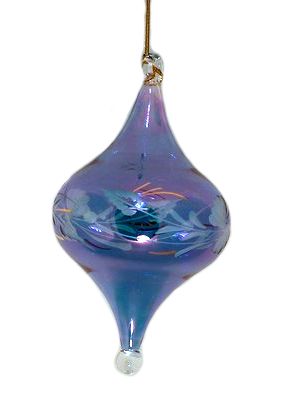 Item 186899 Blue Stretched Onion Shape Ornament
