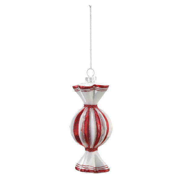 Item 188047 Wrapped Red/White Candy Ornament