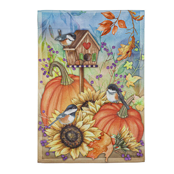 Item 191029 Autumn Greetings Garden Suede Flag