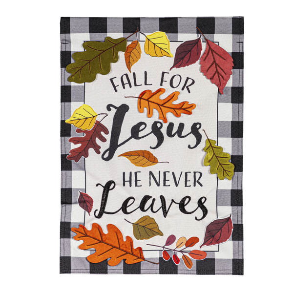 Item 191032 Fall For Jesus Garden Linen Flag