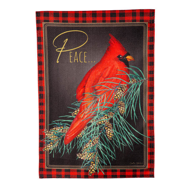 Item 191080 Cardinal Peace Burlap Garden Flag