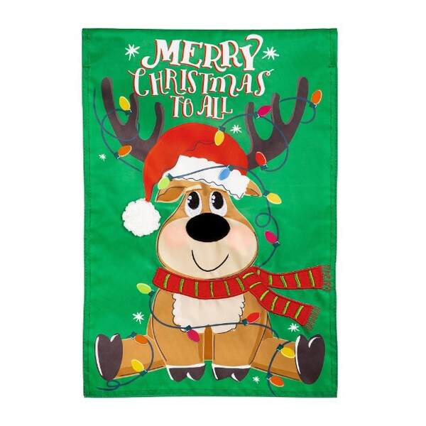 Item 191089 Merry Christmas To All Applique Garden Flag