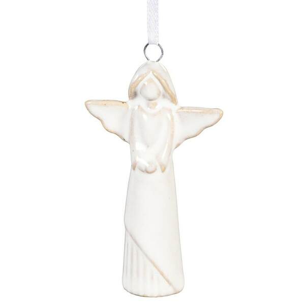 Item 191183 Nativity Ceramic Angel Ornament