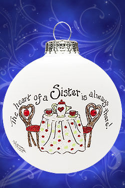 Item 202120 The Heart of A Sister Teapot Ornament