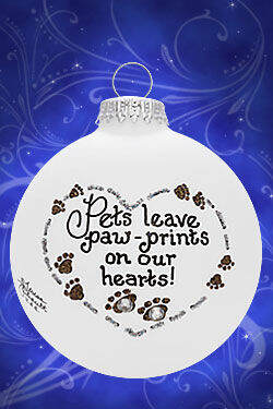 Item 202128 Pets Leave Paw Prints On Our Hearts Ornament