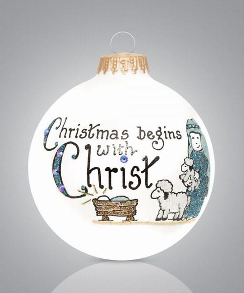 Item 202141 Christmas Begins With Christ Ornament
