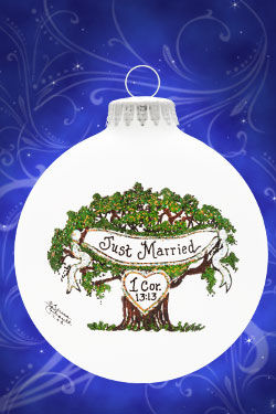 Item 202144 Just Married Tree Ornament