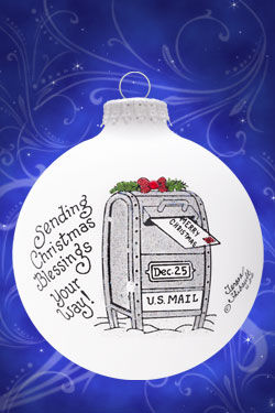 Item 202162 Sending Christmas Blessings Your Way/Mailbox Ornament