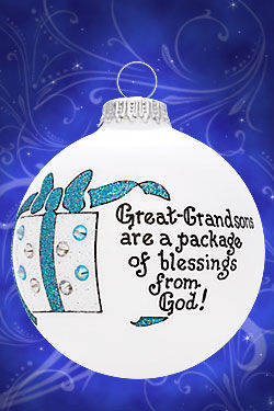 Item 202166 Great Grandsons Are A Package of Blessings From God Ornament