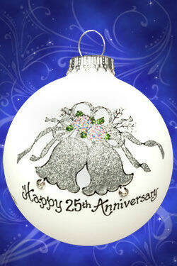 Item 202170 Happy 25th Anniversary/Silver Bells Ornament