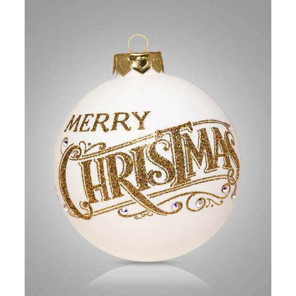 Item 202178 Merry Christmas Gold Ornament