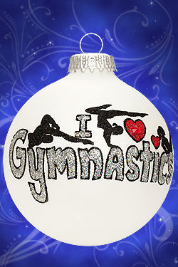 Item 202216 I Heart Gymnastics Ornament