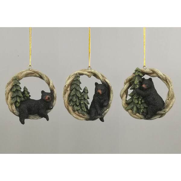 Item 207029 Hanging Black Bear Ornament