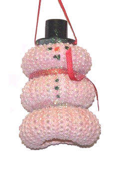 Item 220017 Sea Urchin Snowman Ornament