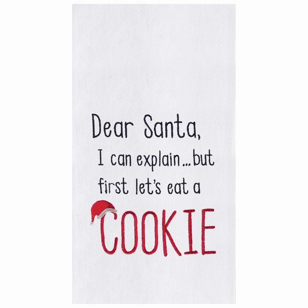 Item 231023 Dear Santa Eat A Cookie Towel
