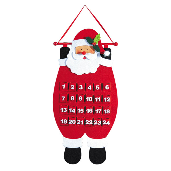 Santa Countdown Calendar Wall Hanging Item 231061 The Christmas Mouse