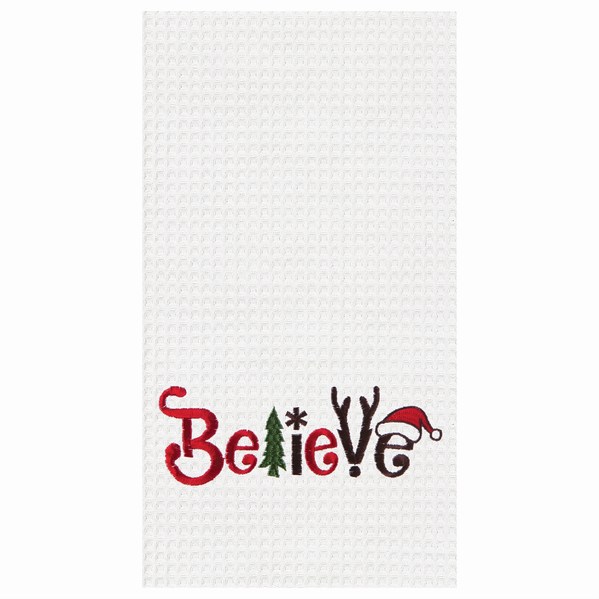 Item 231093 Believe Christmas Symbol Kitchen Towel