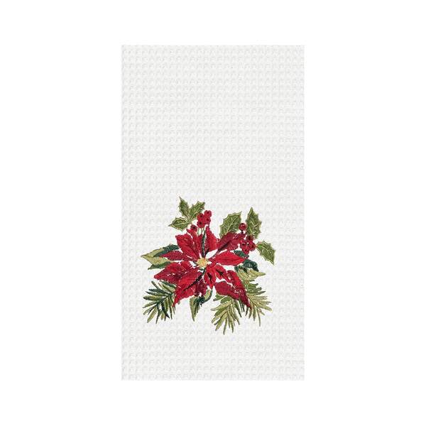 Item 231119 Poinsettia Botanical Kitchen Towel