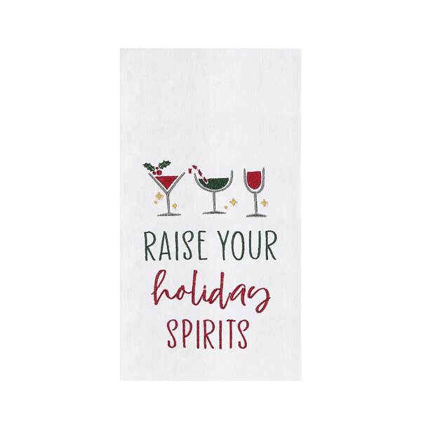 Item 231150 Raise Holiday Spirits Kitchen Towel