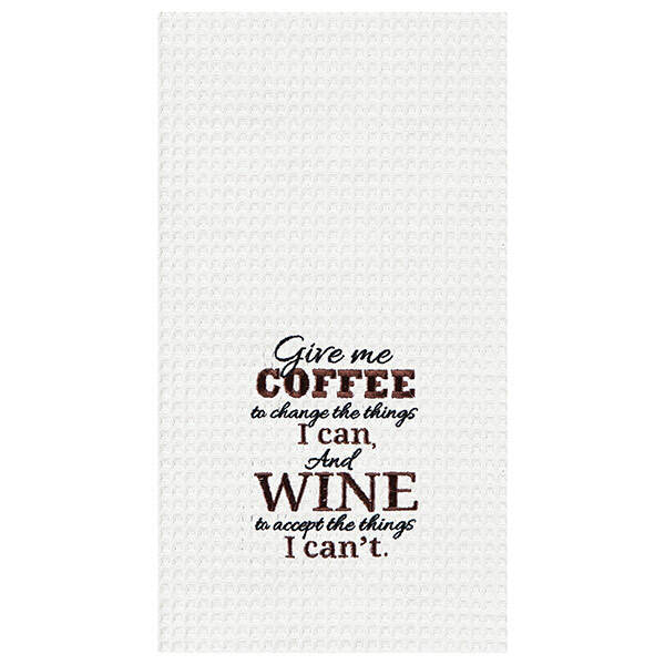 Item 231185 Give Me Coffee and Wine Change Kitchen Towel