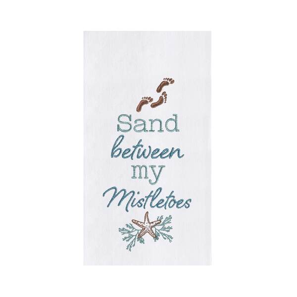 Item 231257 Sand Between My Mistletoes Kitchen Towel