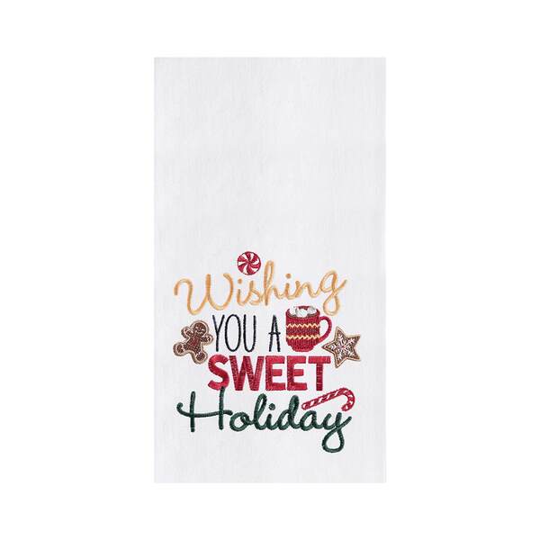 Item 231314 WISHING A SWEET HOLIDAY KITCHEN TOWEL