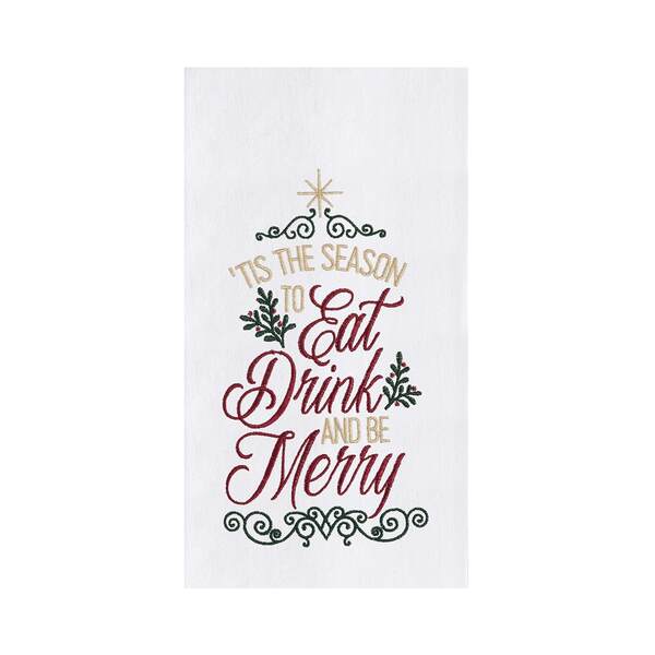 Item 231316 Eat Drink And Be Merry Kitchen Towel